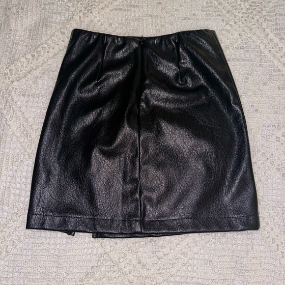 NWOT Faux Leather Mini Skirt - Picture 2 of 2